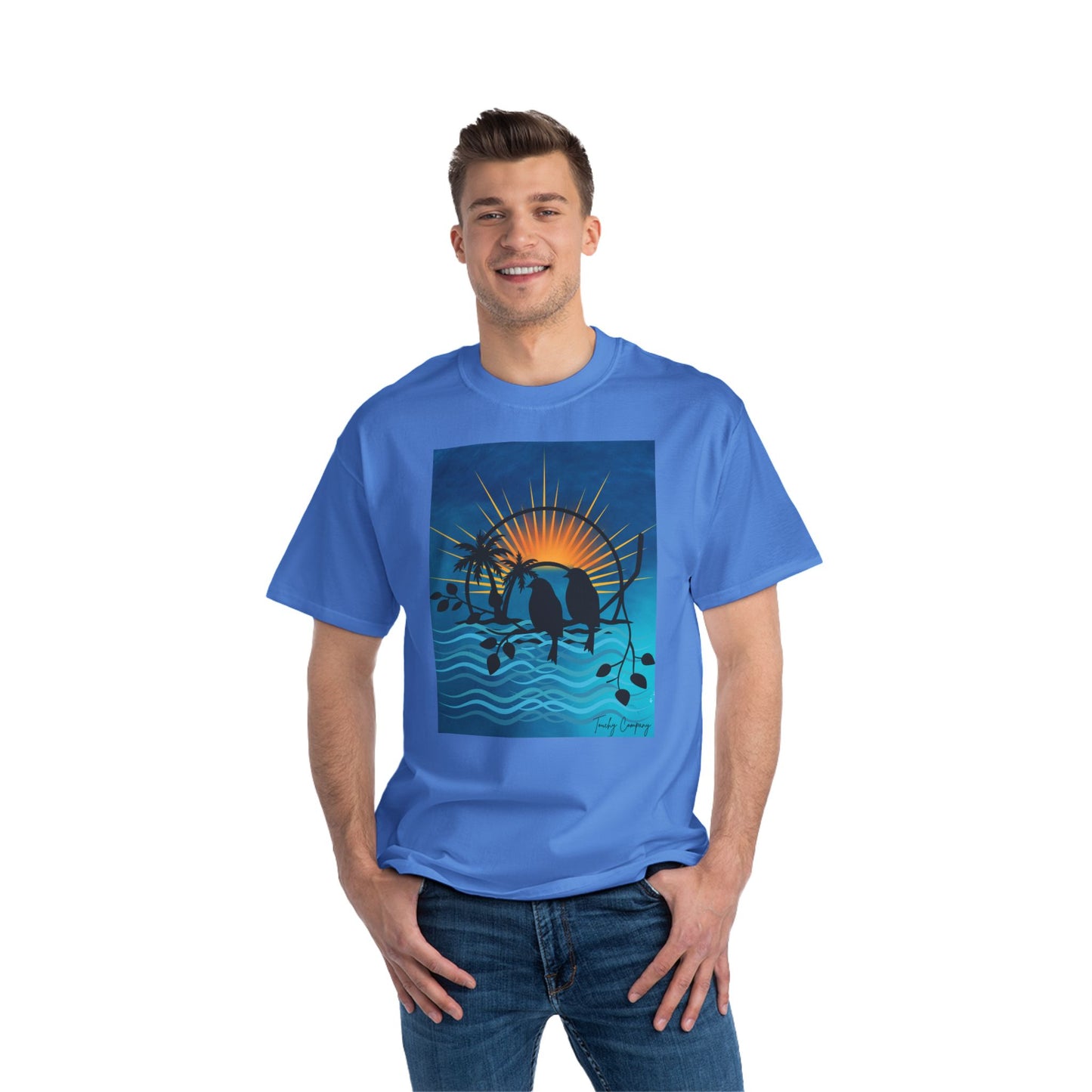 Tropical Sunset Graphic T-Shirt for Beach Lovers