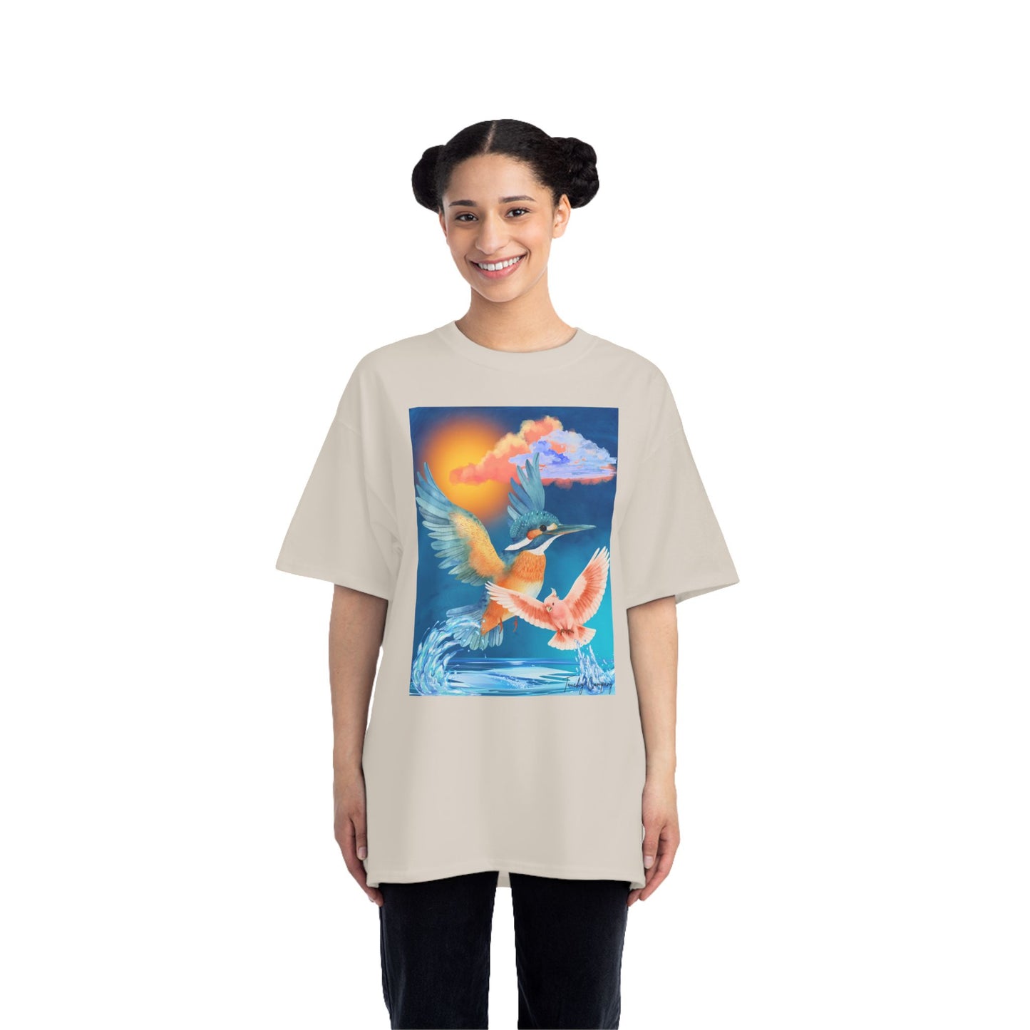 Colorful Kingfisher Graphic T-Shirt for Nature Lovers