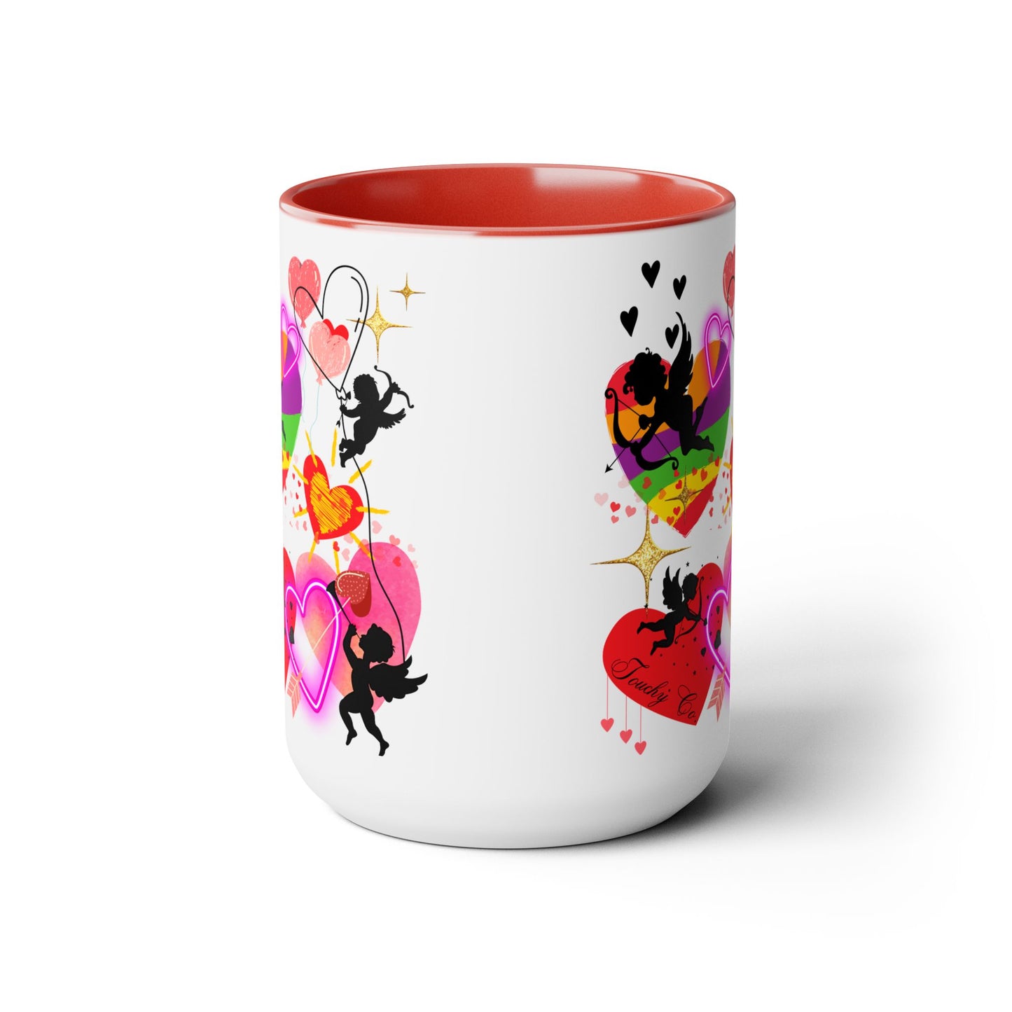 Cupid Love, Two-Tone Coffee Mugs, 15oz