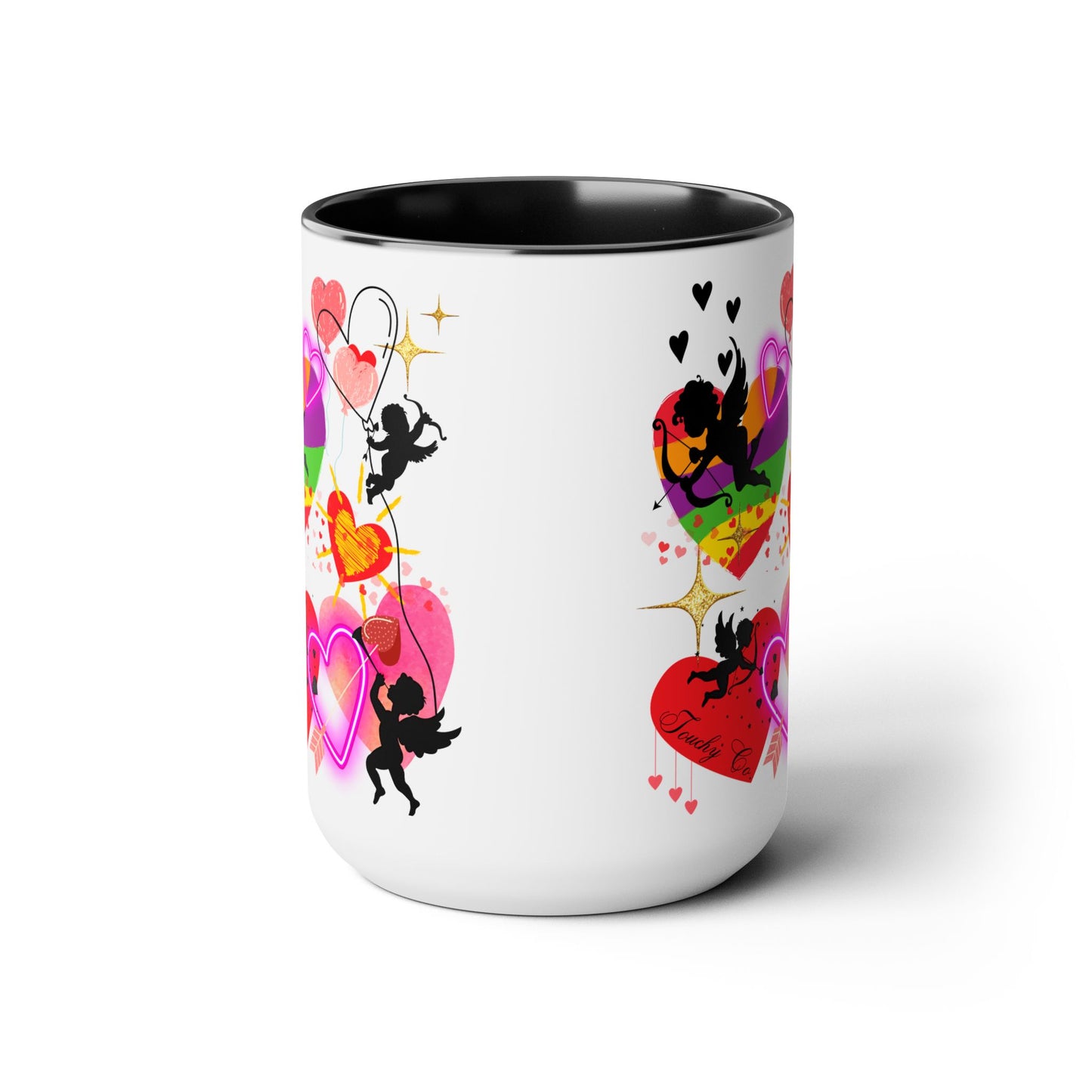 Cupid Love, Two-Tone Coffee Mugs, 15oz