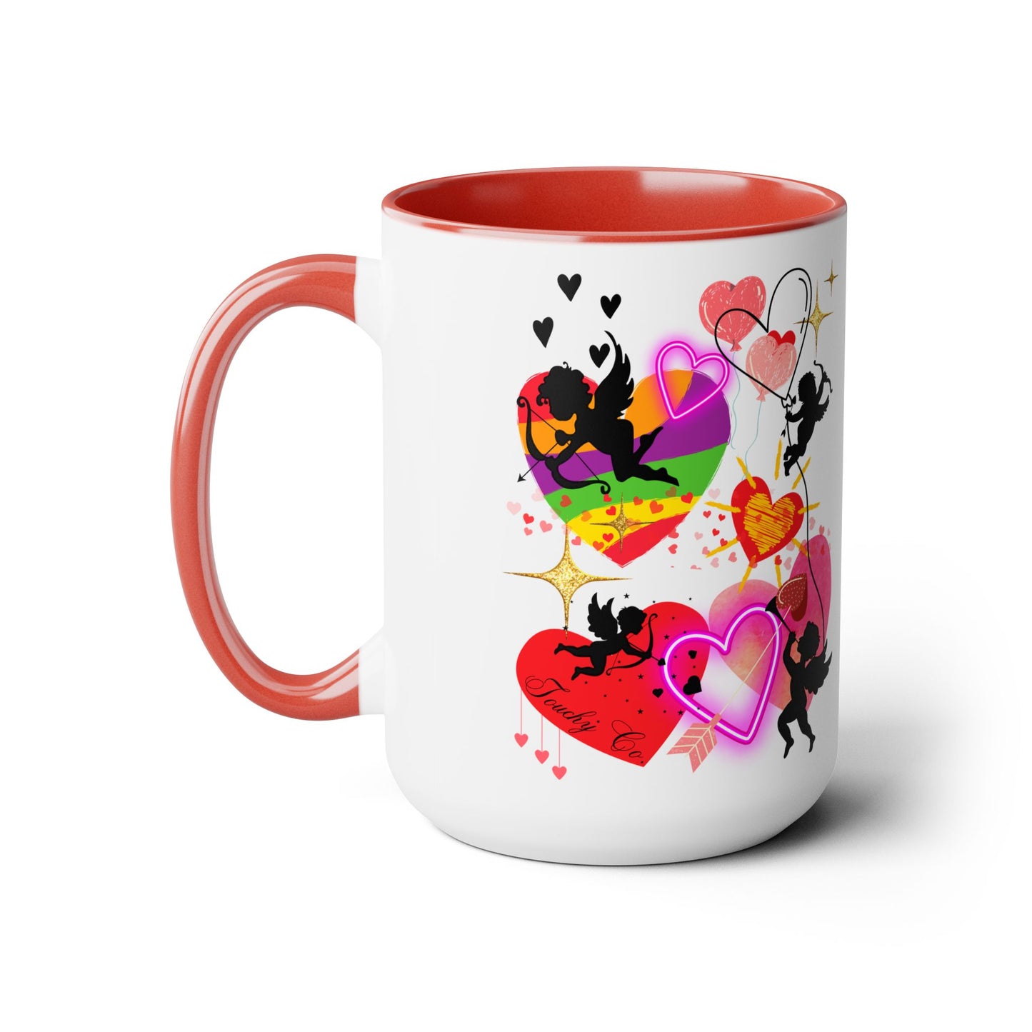 Cupid Love, Two-Tone Coffee Mugs, 15oz