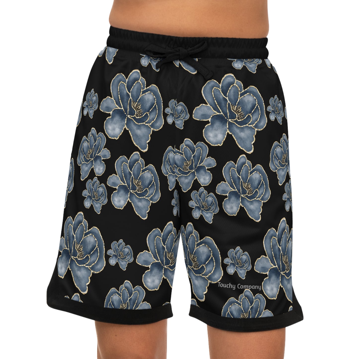 Denim Rose Basketball Rib Shorts