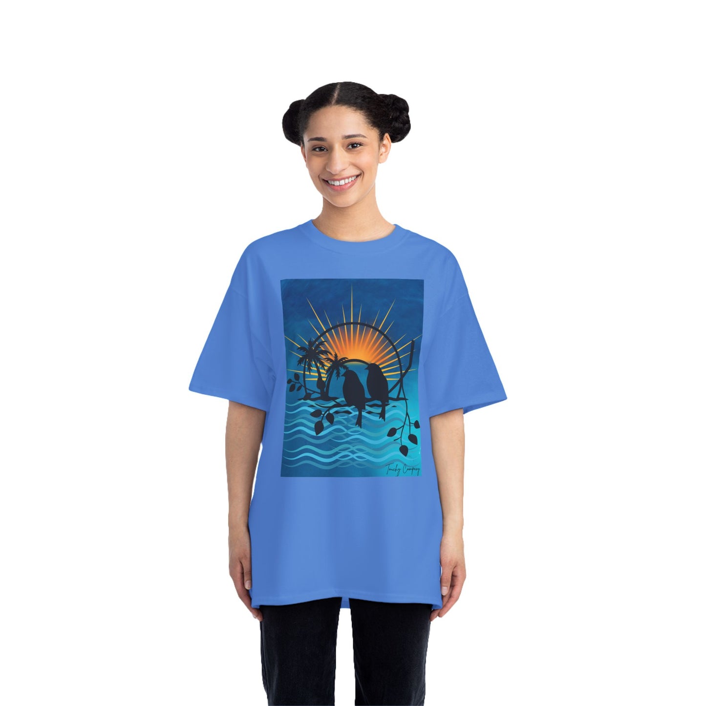 Tropical Sunset Graphic T-Shirt for Beach Lovers