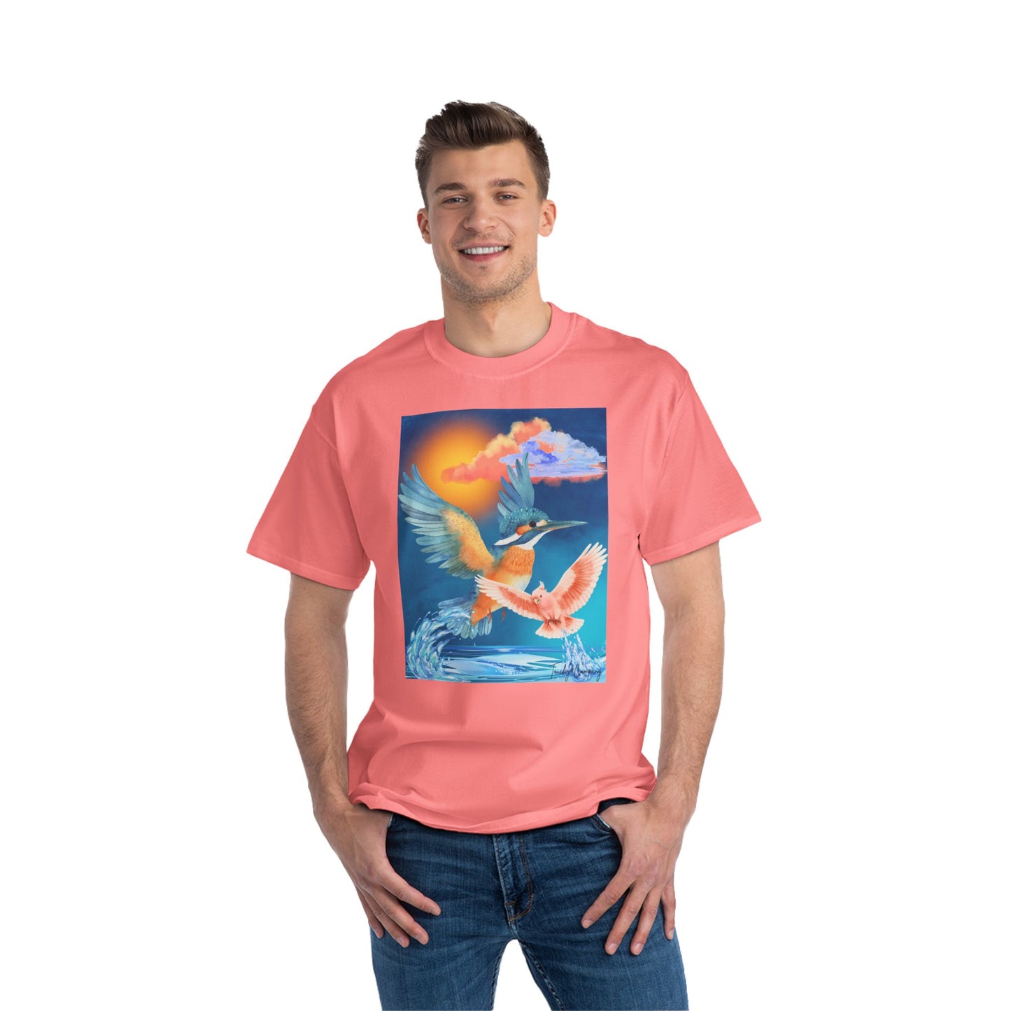 Colorful Kingfisher Graphic T-Shirt for Nature Lovers