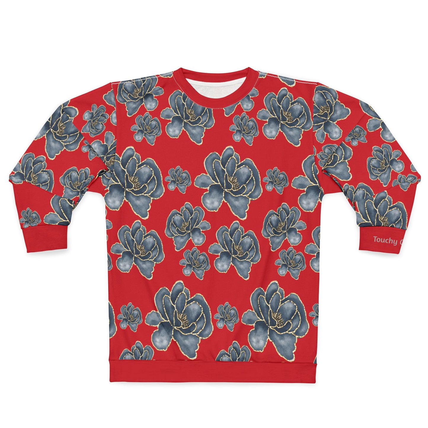 Denim Rose Red Unisex Crewneck