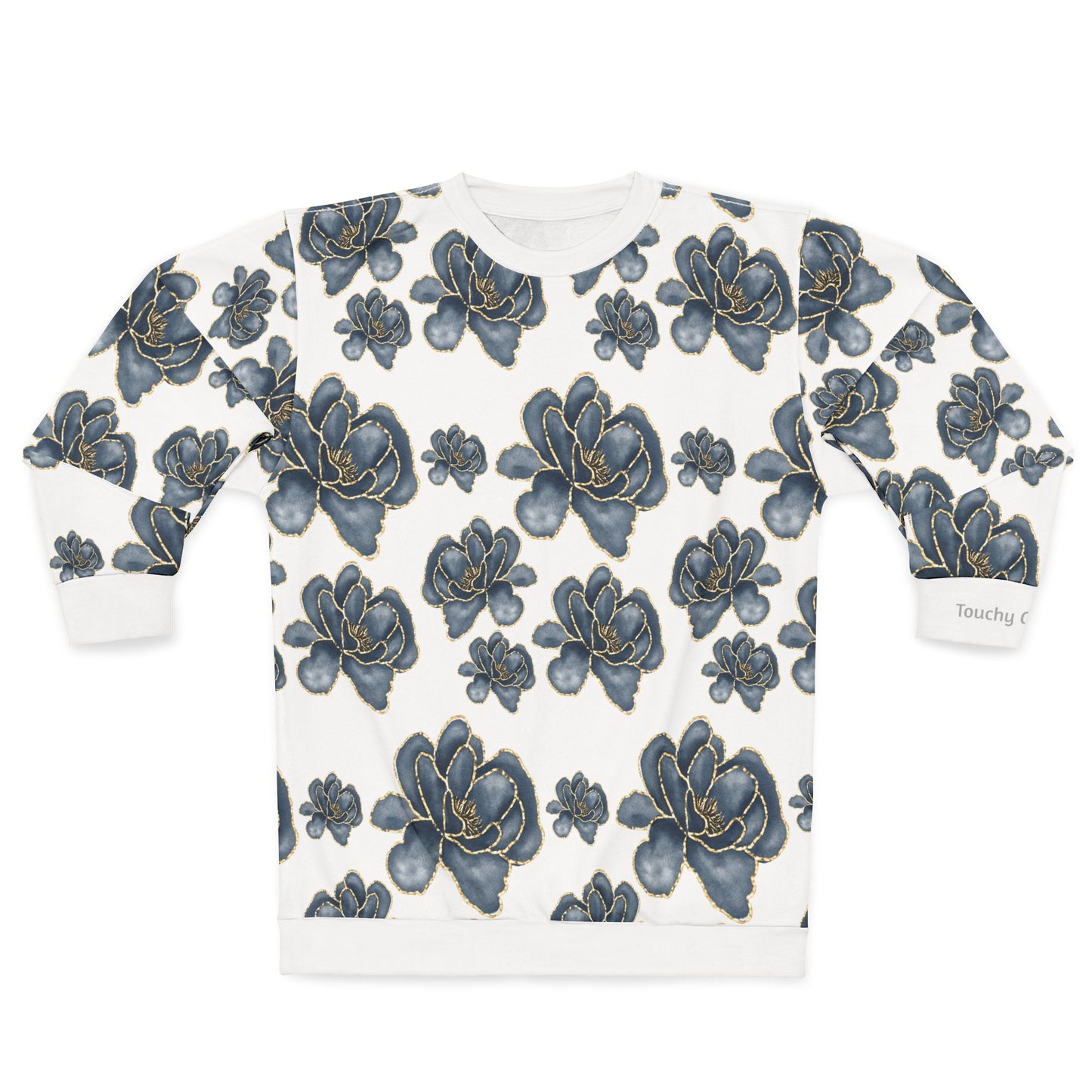 Denim Rose White Unisex Crewneck