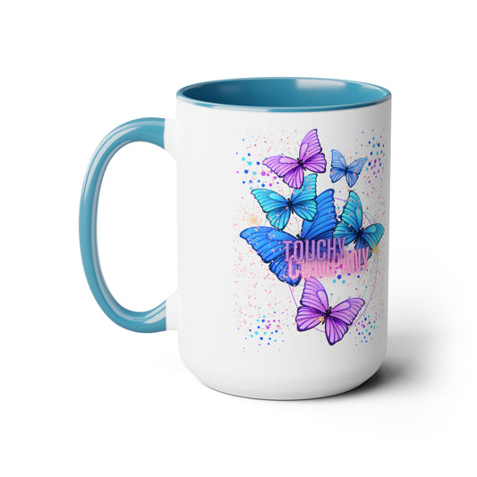 Tropical Butterfly, Two-Tone Coffee Mugs, 15oz