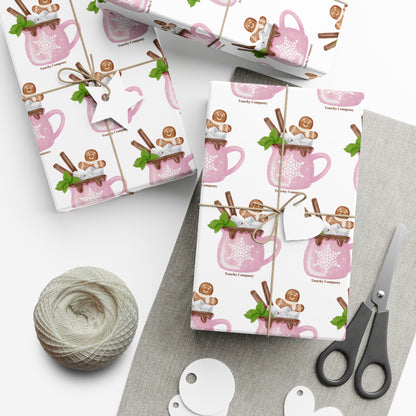 Pink Gingerbread Gift Wrap Papers