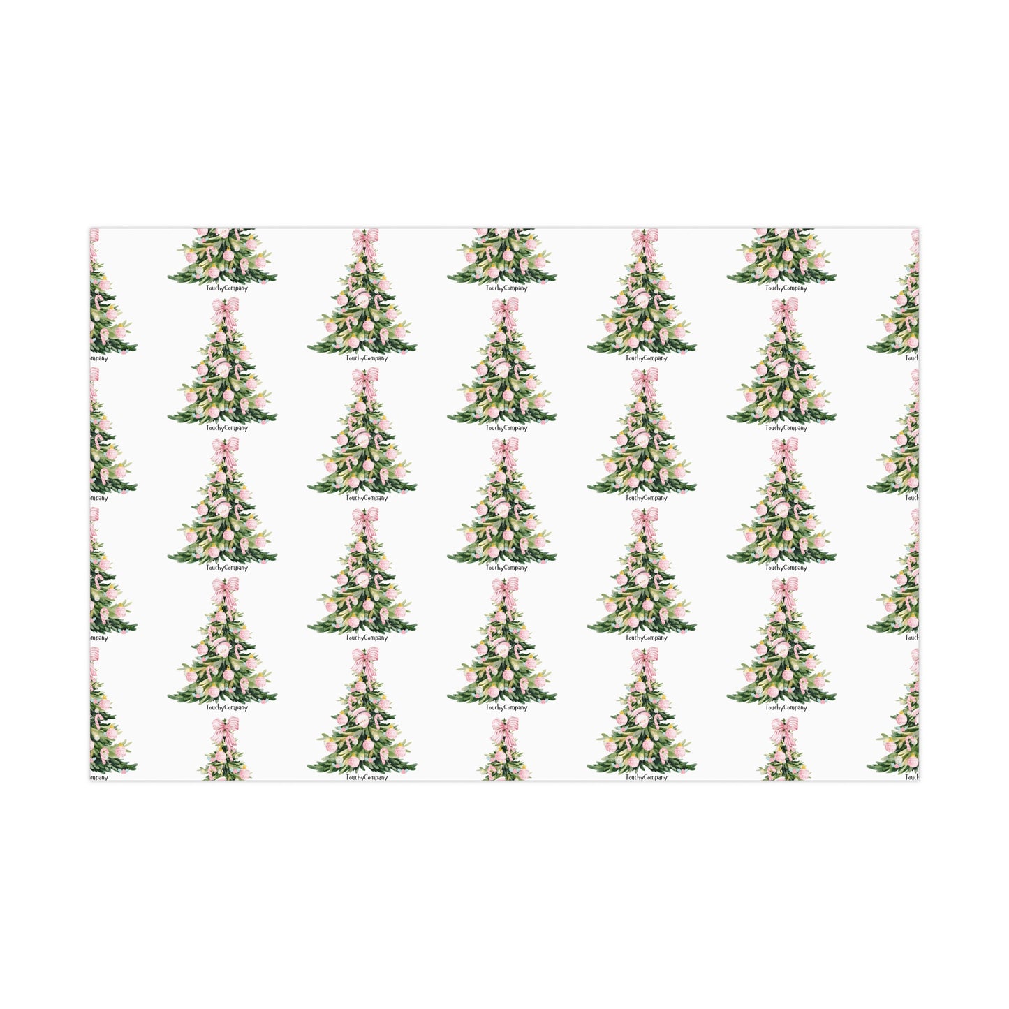 Pink Hanging Santa Gift Wrap Papers