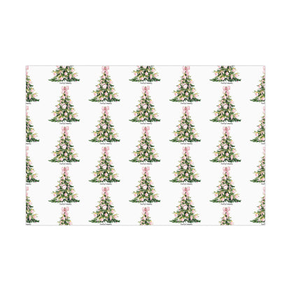 Pink Hanging Santa Gift Wrap Papers