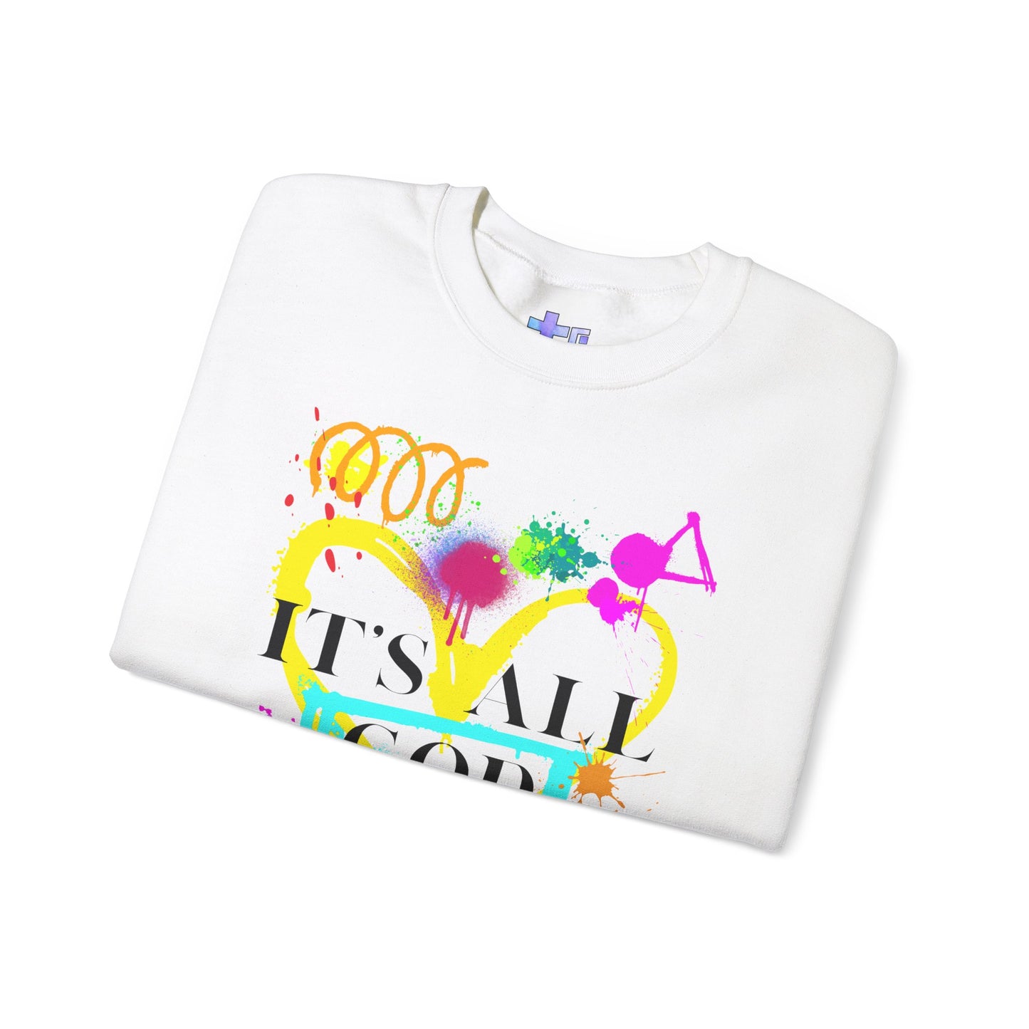 It's All God Paint Splat #1 Unisex Heavy Blend™ Crewneck Sweatshirt