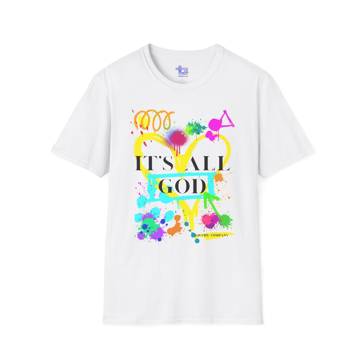 It's  All God Paint Splat #1 Unisex Softstyle T-Shirt