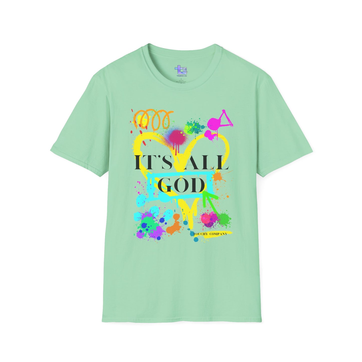 It's  All God Paint Splat #1 Unisex Softstyle T-Shirt