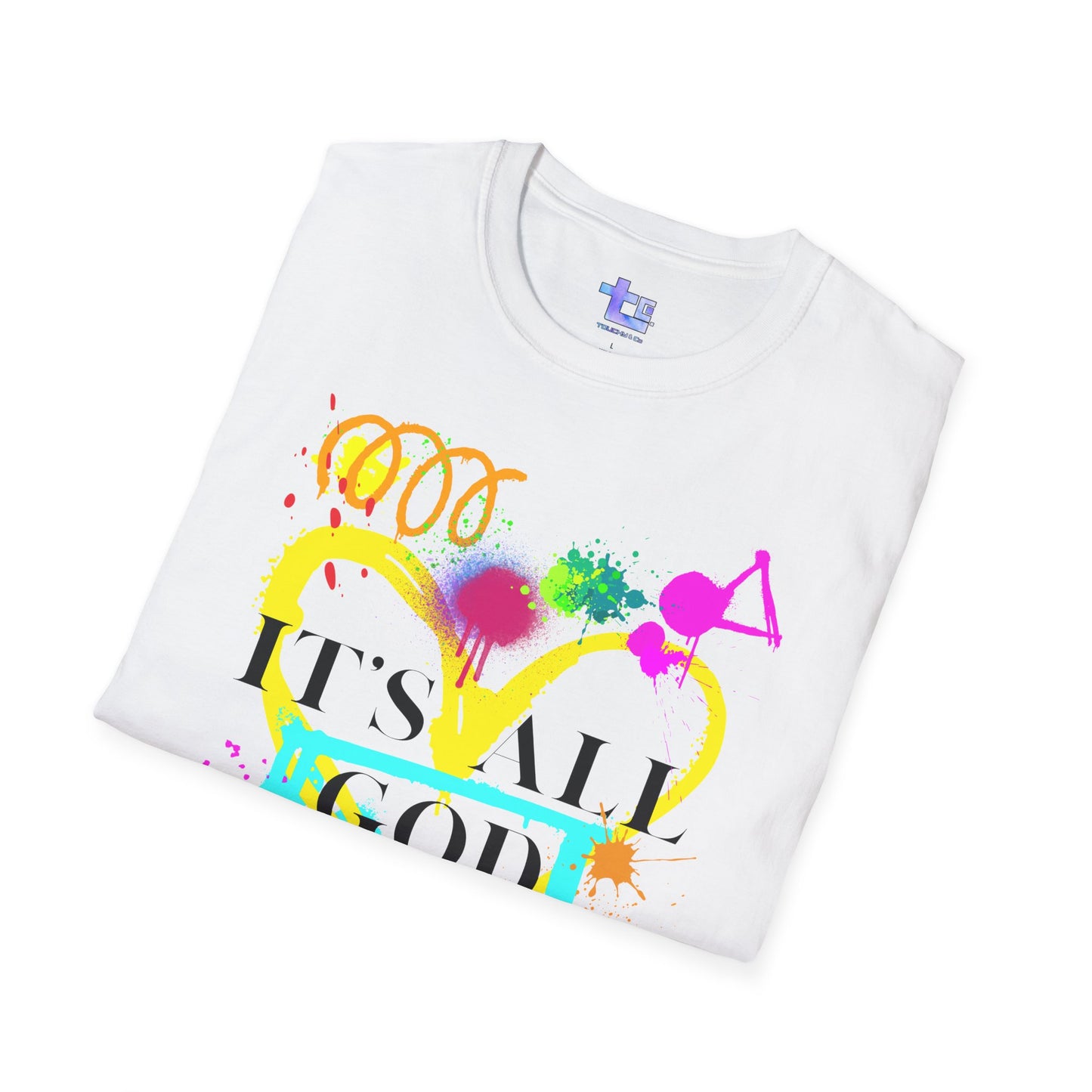 It's  All God Paint Splat #1 Unisex Softstyle T-Shirt