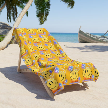 Smiley King, Beach Towel