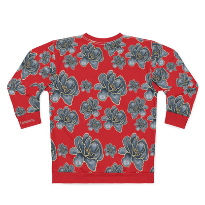 Denim Rose Red Unisex Crewneck