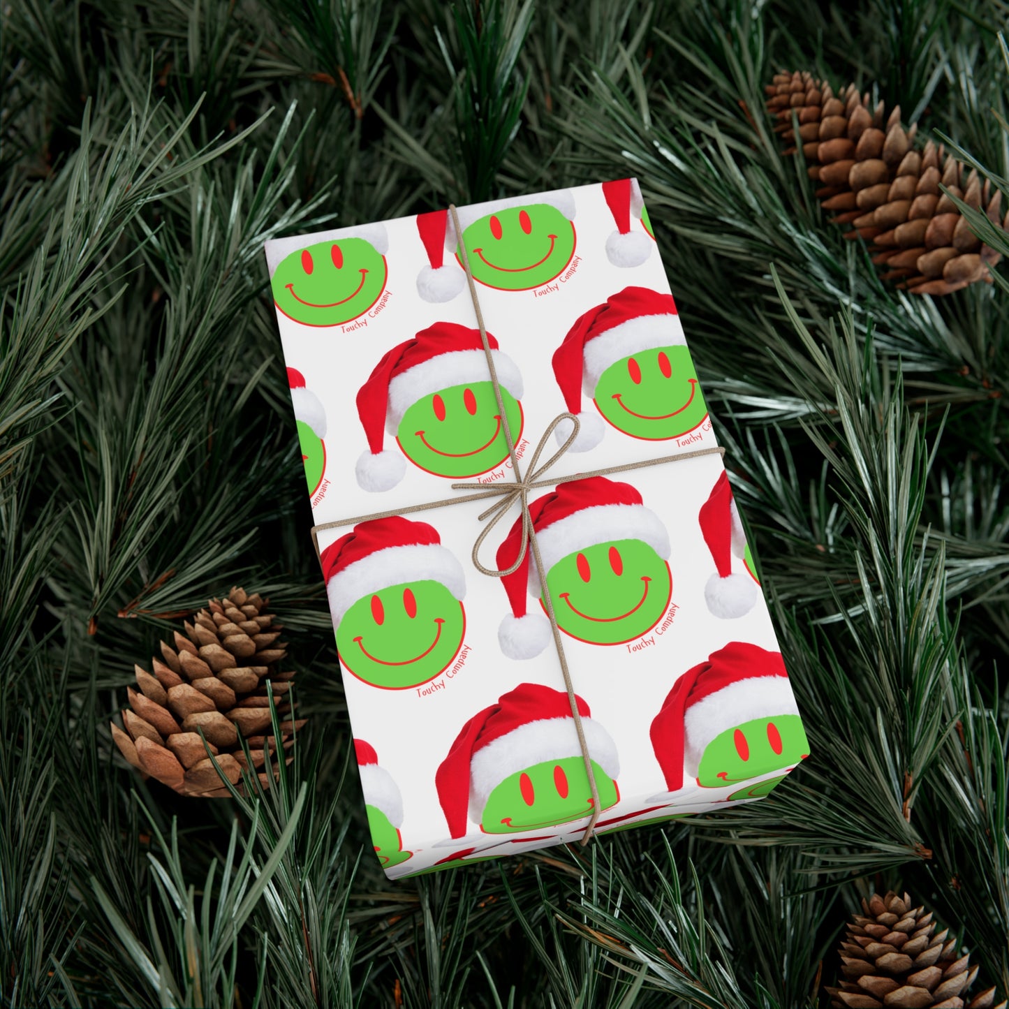 Green Face Gift Wrap Papers