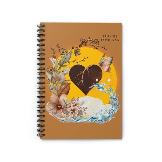 Brown Heart, Spiral Notebook - Ruled Line