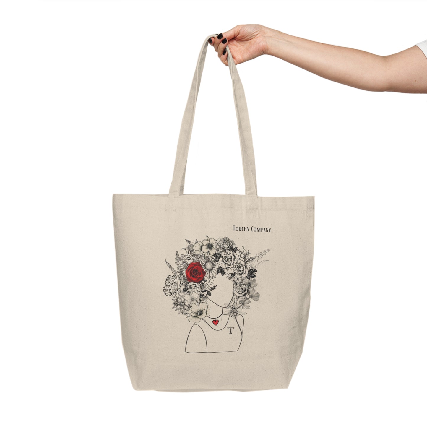 Red Rose Girl, Shopping Tote