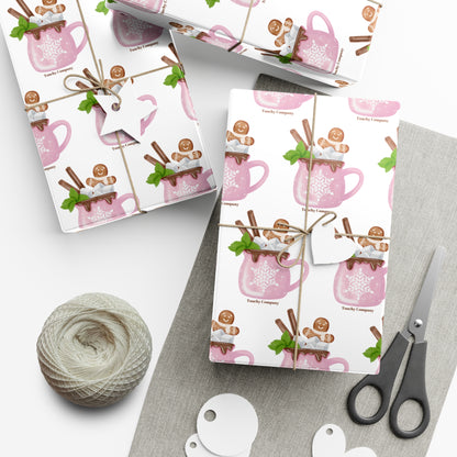 Pink Gingerbread Gift Wrap Papers