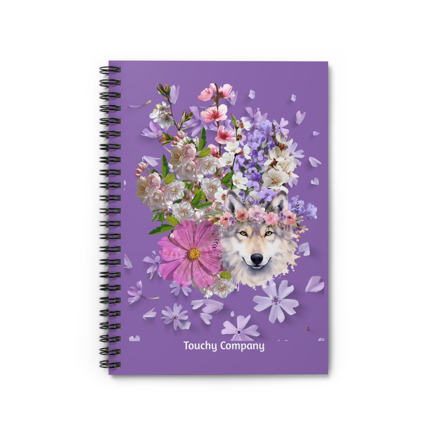 Purple Wolf, Spiral Notebook - Ruled Line