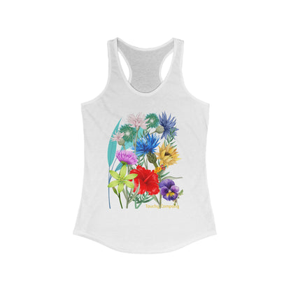 Floral Women's Racerback Tank - Perfect for Summer Days