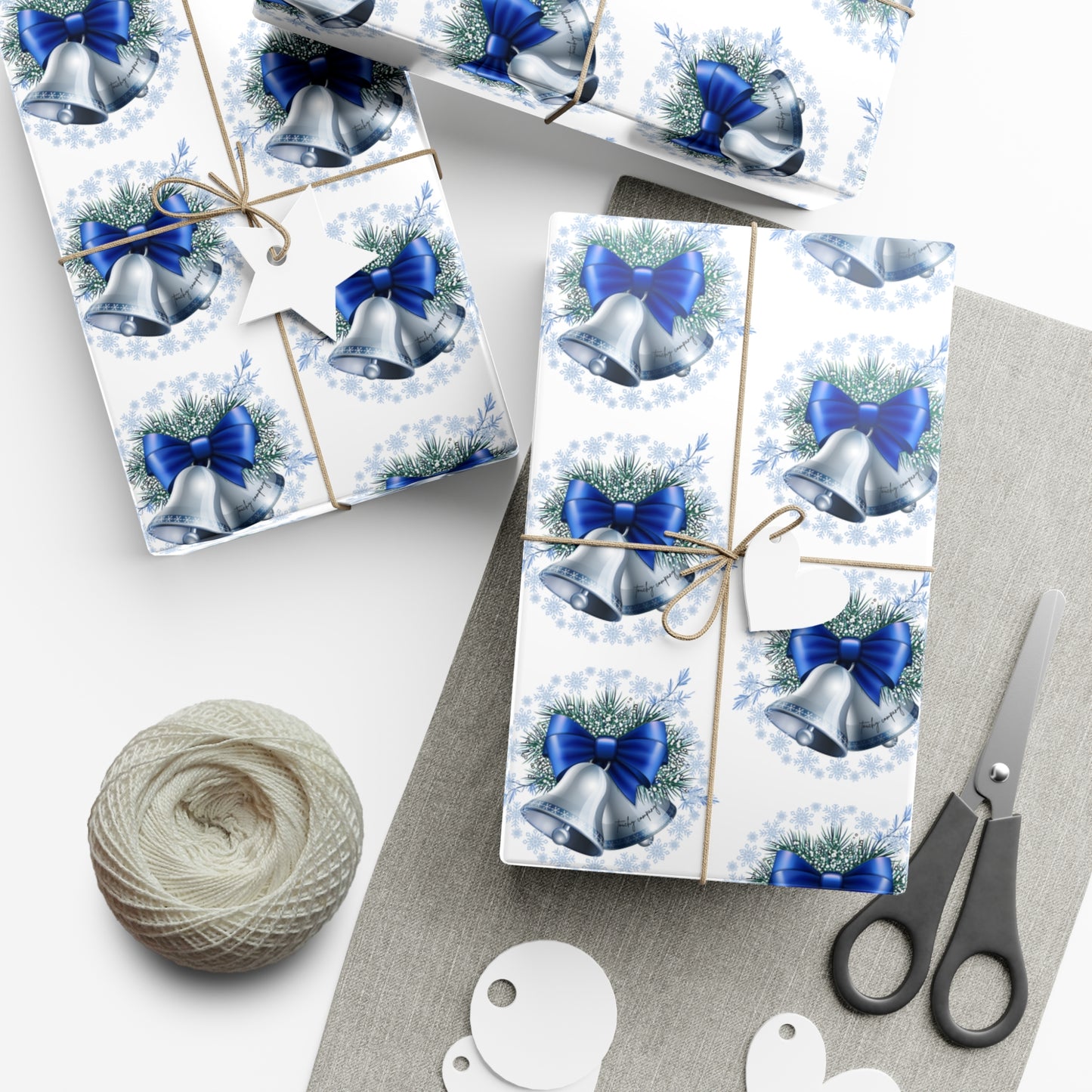 Siliver Bell Gift Wrap Papers