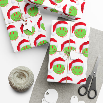 Green Face Gift Wrap Papers