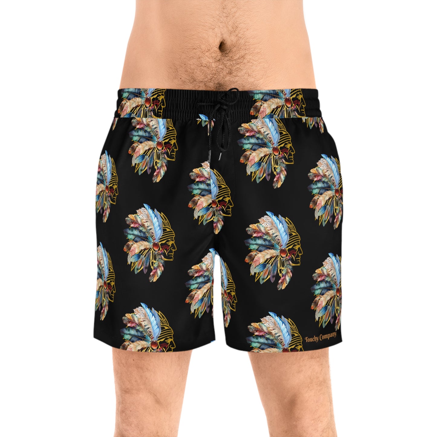 Mighty Indian, Mid-Length Swim Shorts