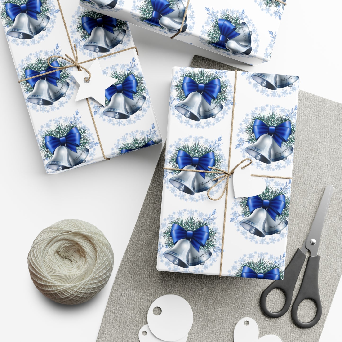 Siliver Bell Gift Wrap Papers