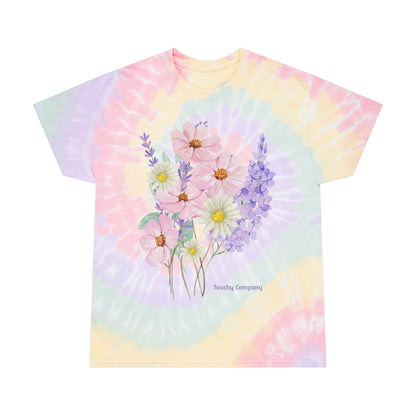 Pastel flower Tie-Dye Tee, Spiral