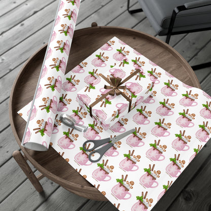 Pink Gingerbread Gift Wrap Papers