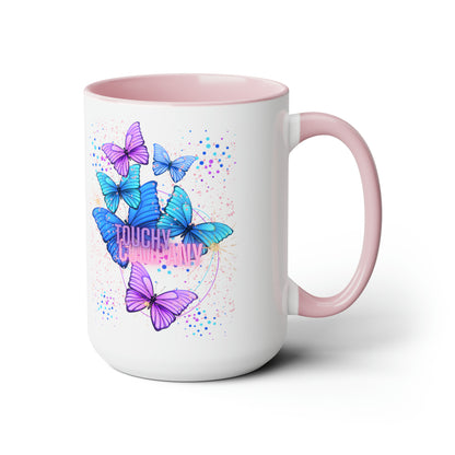 Tropical Butterfly, Two-Tone Coffee Mugs, 15oz