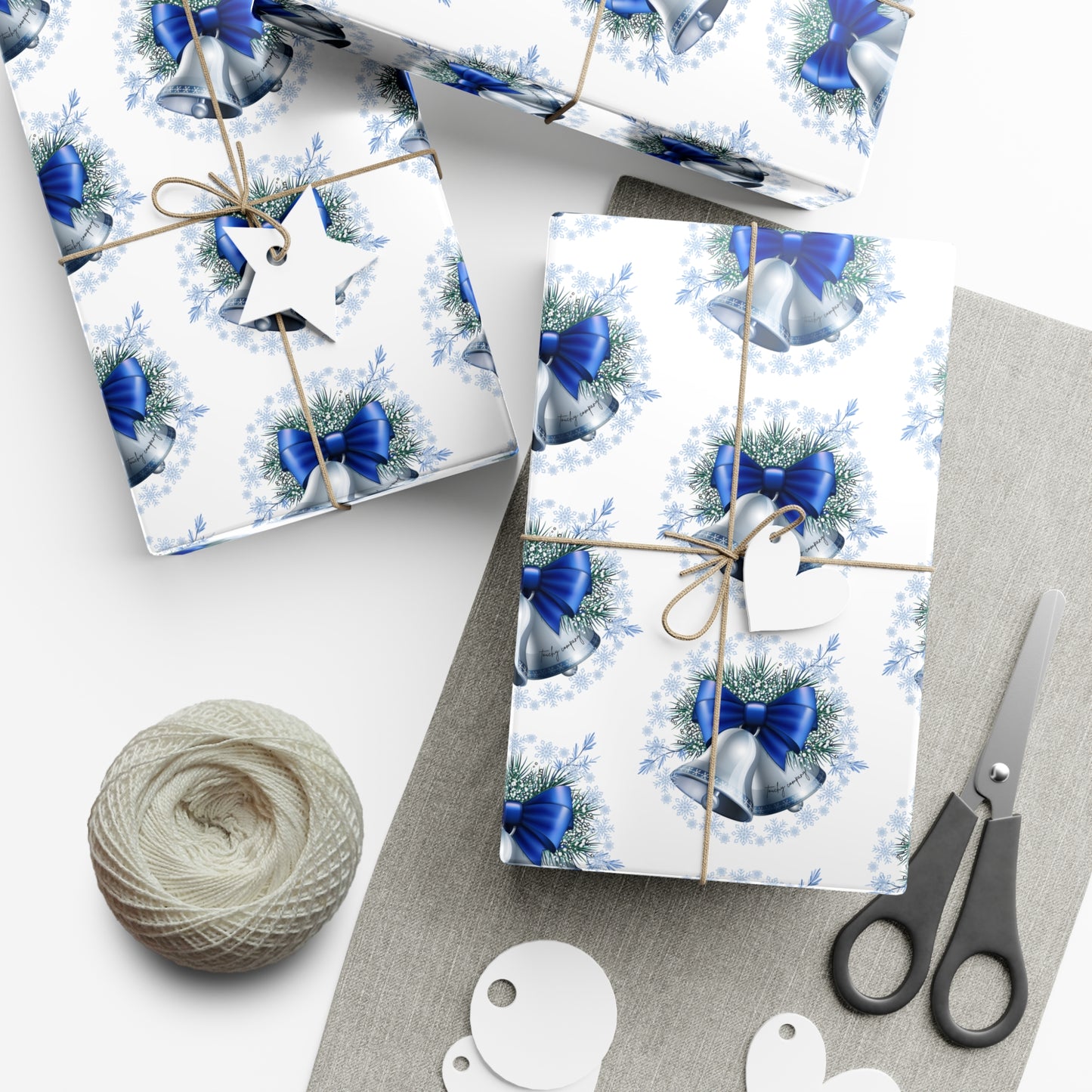 Siliver Bell Gift Wrap Papers