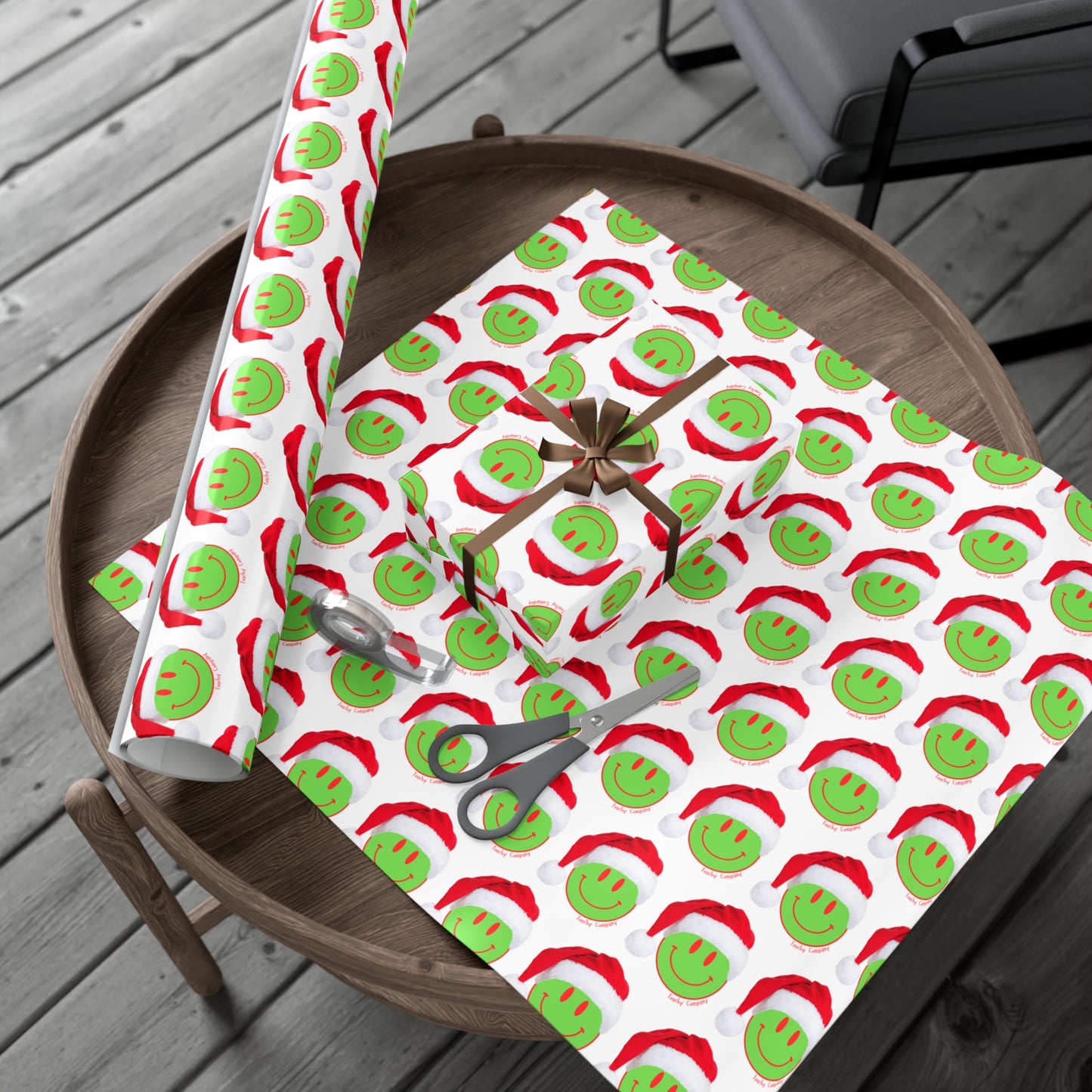 Green Face Gift Wrap Papers