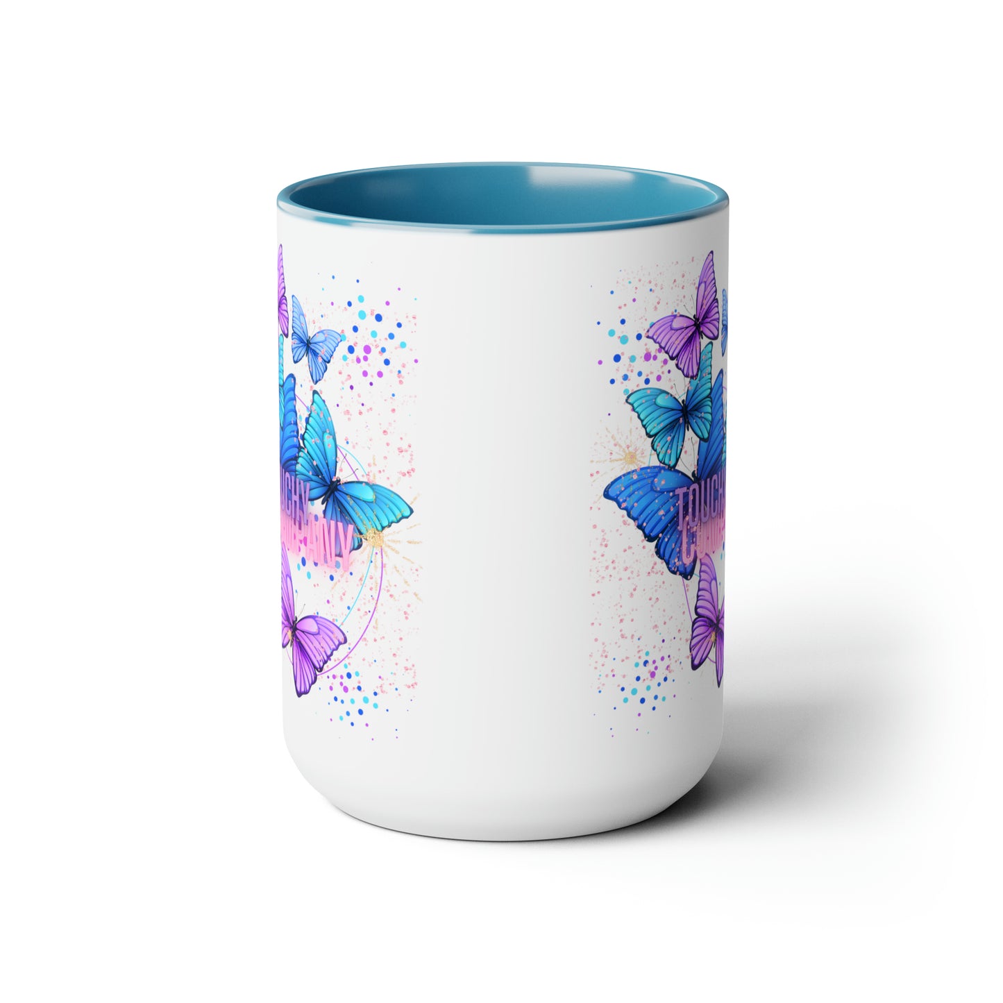 Tropical Butterfly, Two-Tone Coffee Mugs, 15oz