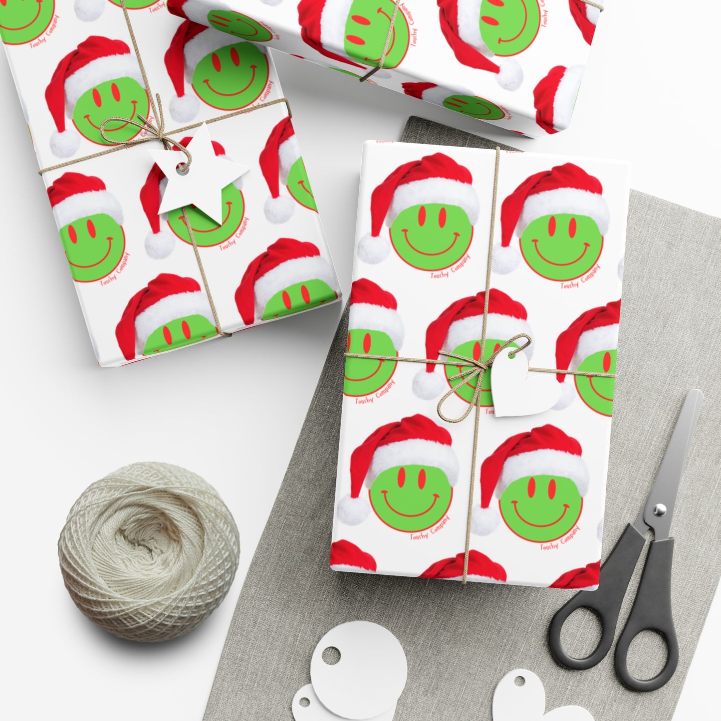 Green Face Gift Wrap Papers