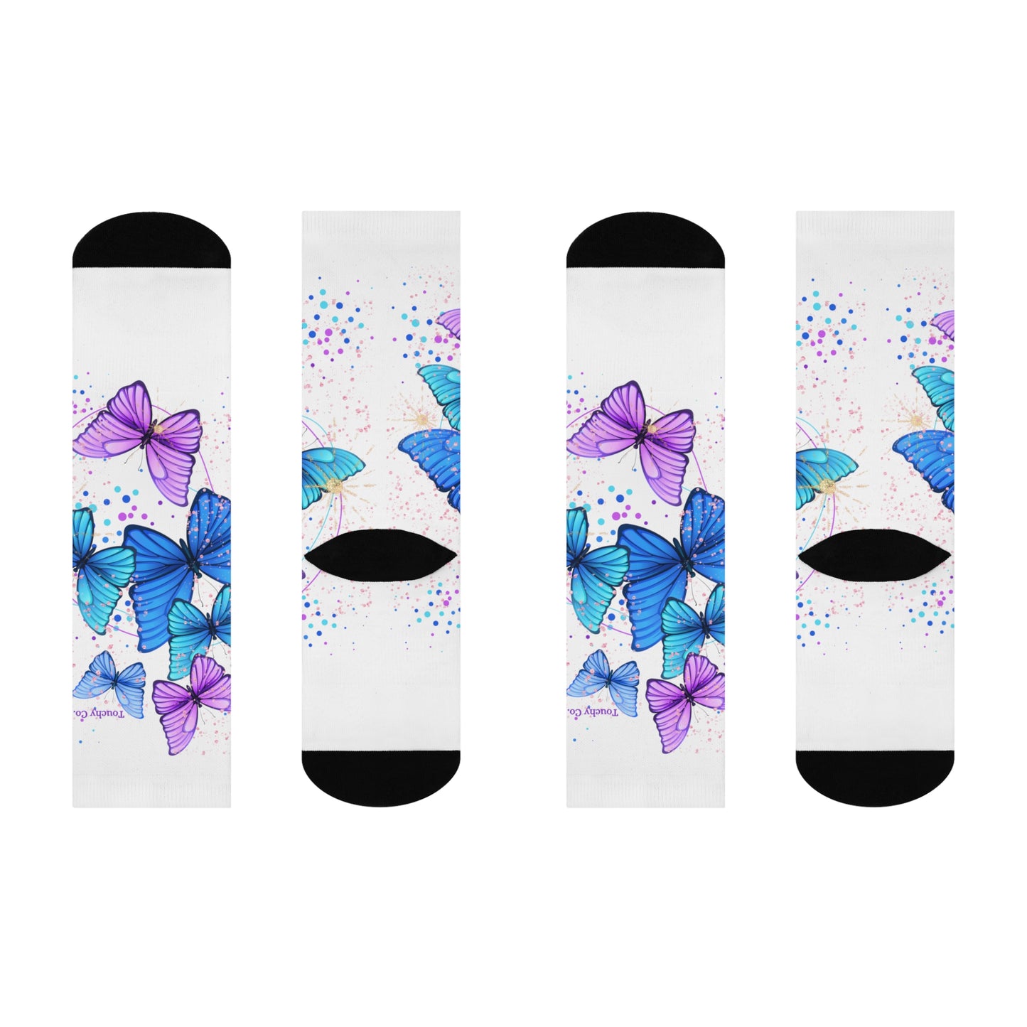 Tropical Butterfly Crew Socks