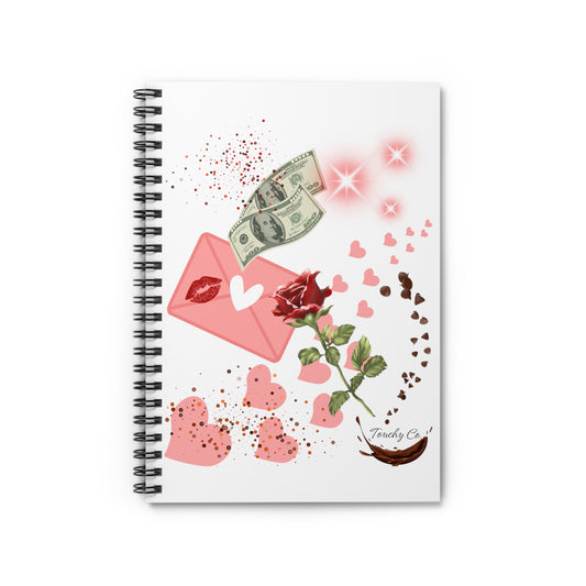 Money Heart, Spiral Notebook - Ruled Line