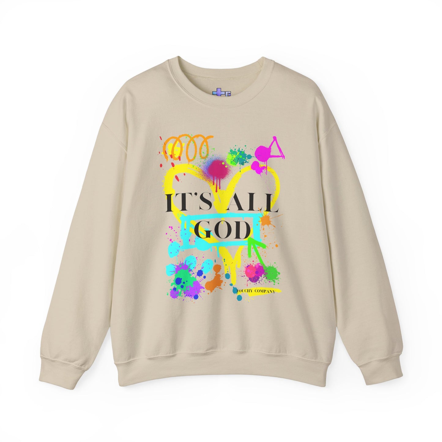 It's All God Paint Splat #1 Unisex Heavy Blend™ Crewneck Sweatshirt