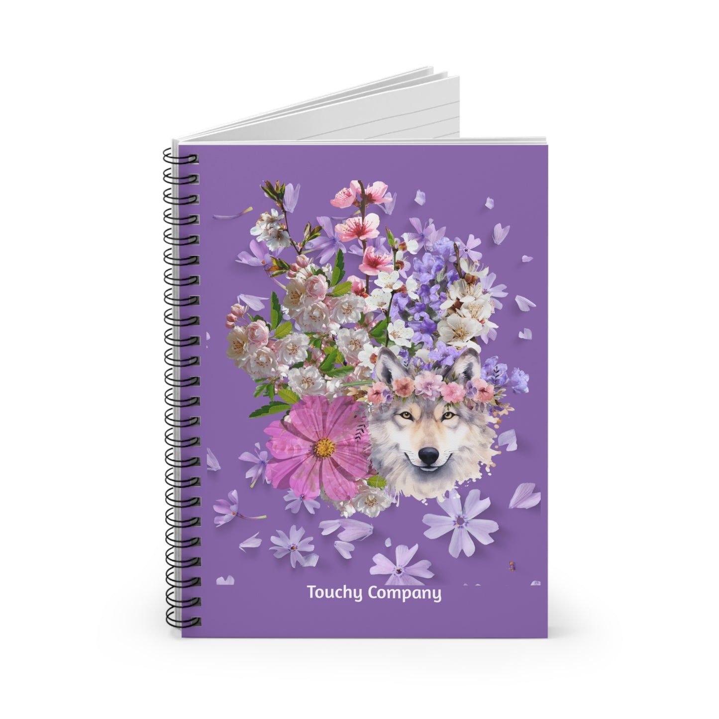 Purple Wolf, Spiral Notebook - Ruled Line