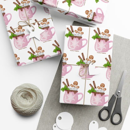 Pink Gingerbread Gift Wrap Papers