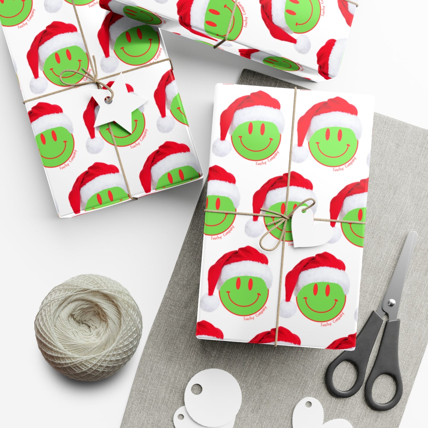 Green Face Gift Wrap Papers