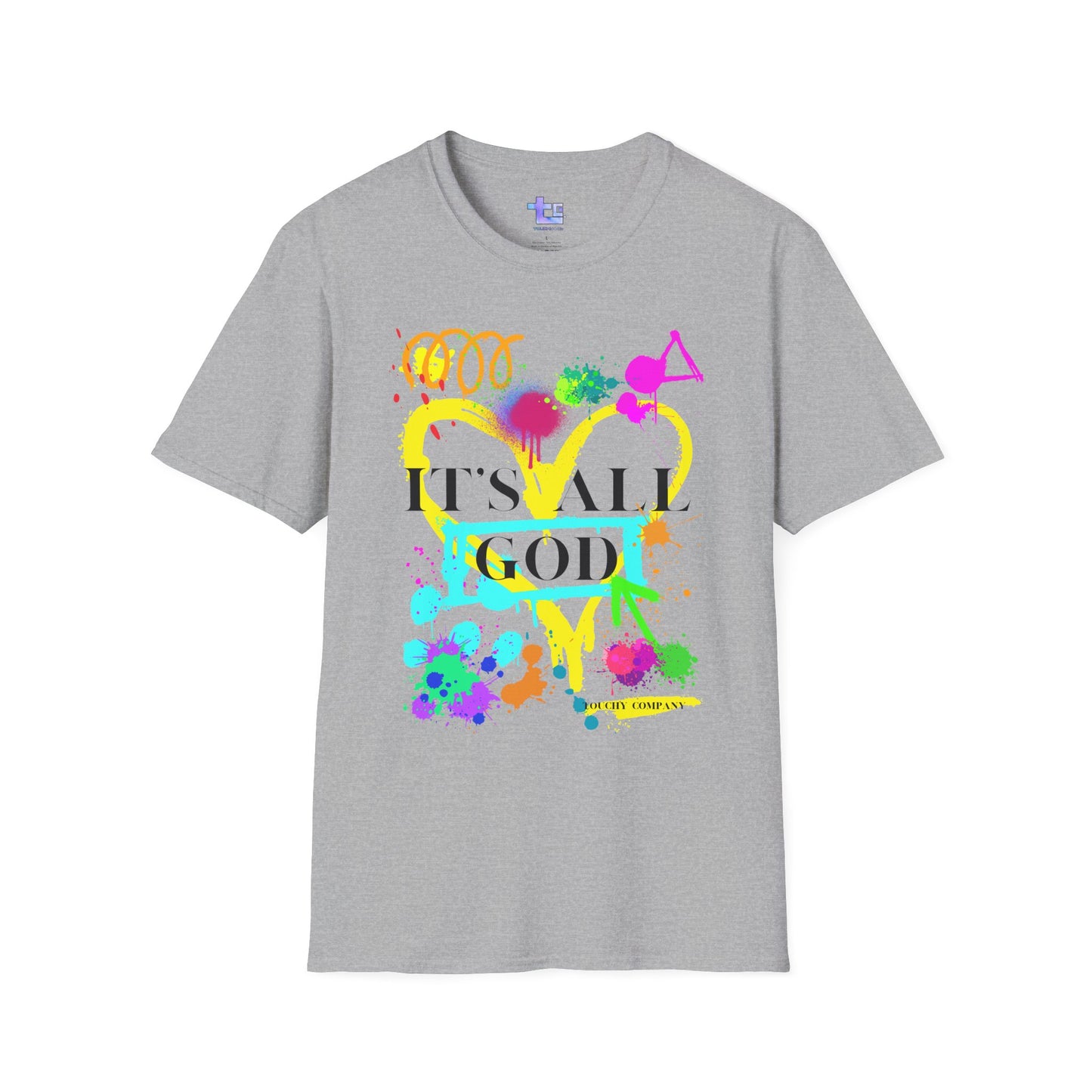 It's  All God Paint Splat #1 Unisex Softstyle T-Shirt