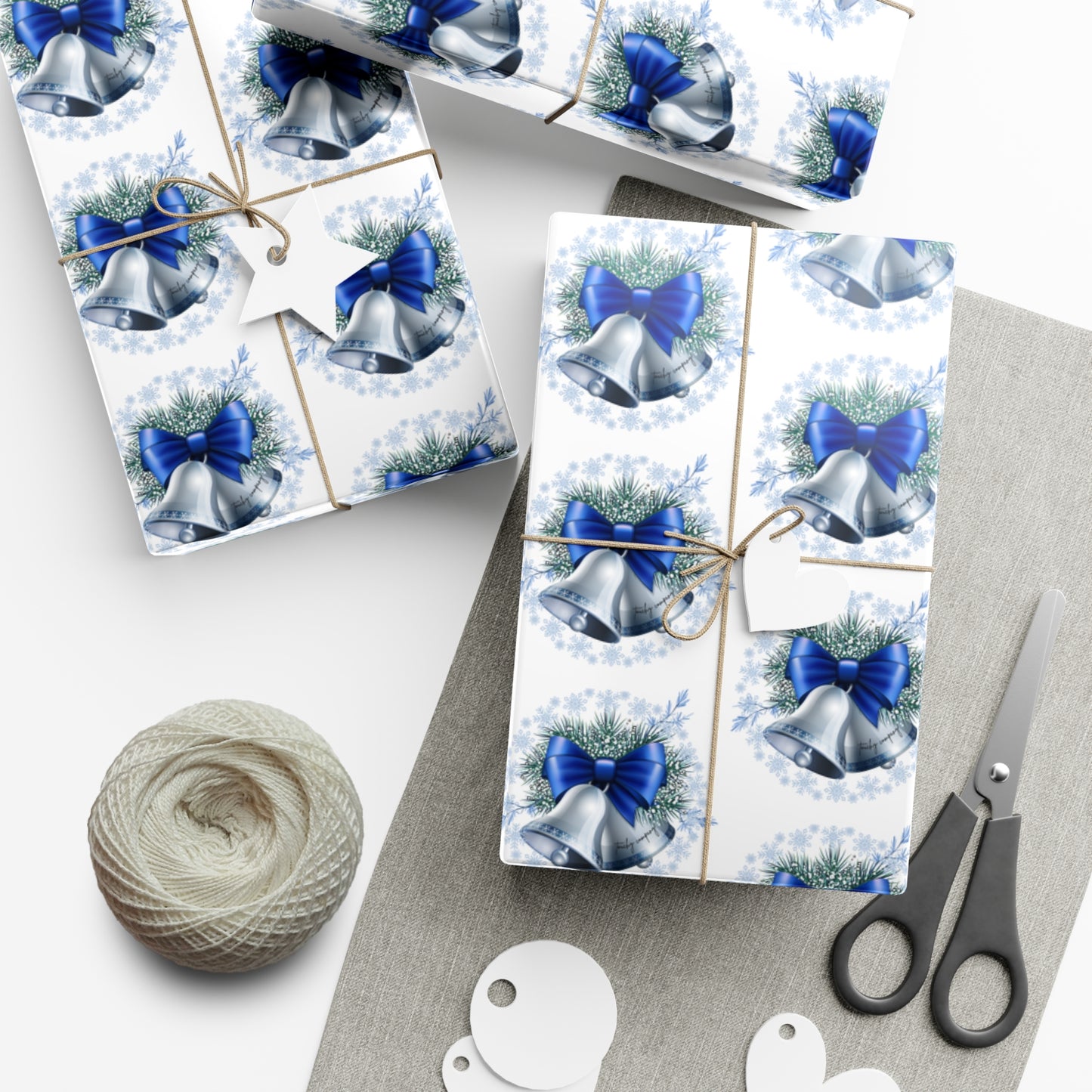 Siliver Bell Gift Wrap Papers