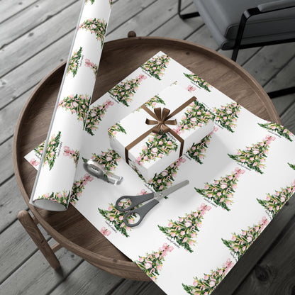 Pink Hanging Santa Gift Wrap Papers