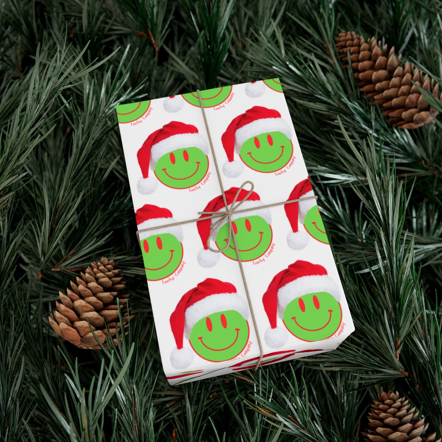 Green Face Gift Wrap Papers