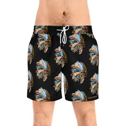 Mighty Indian, Mid-Length Swim Shorts