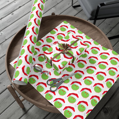 Green Face Gift Wrap Papers