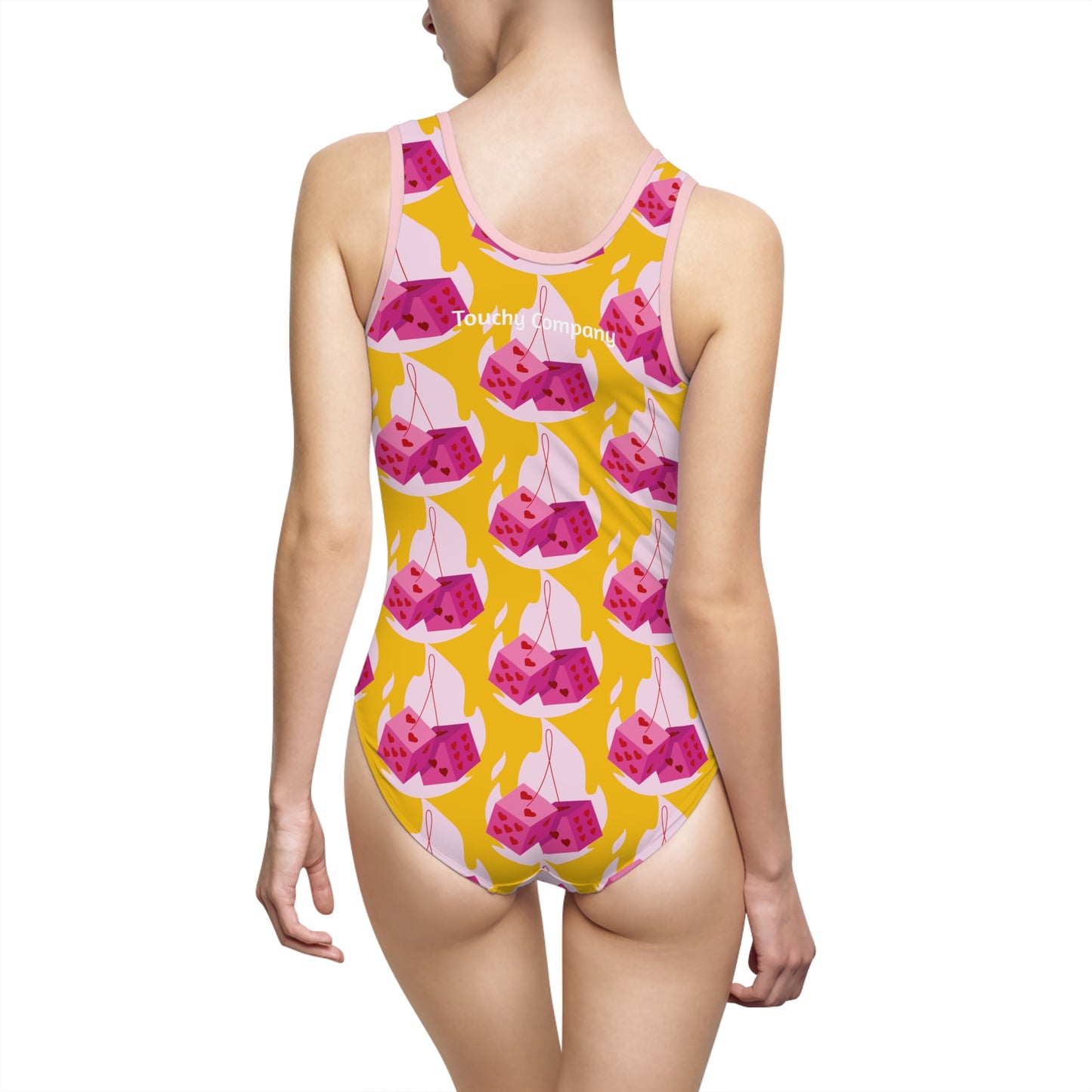 Pink Dice One-Piece Swimsuit